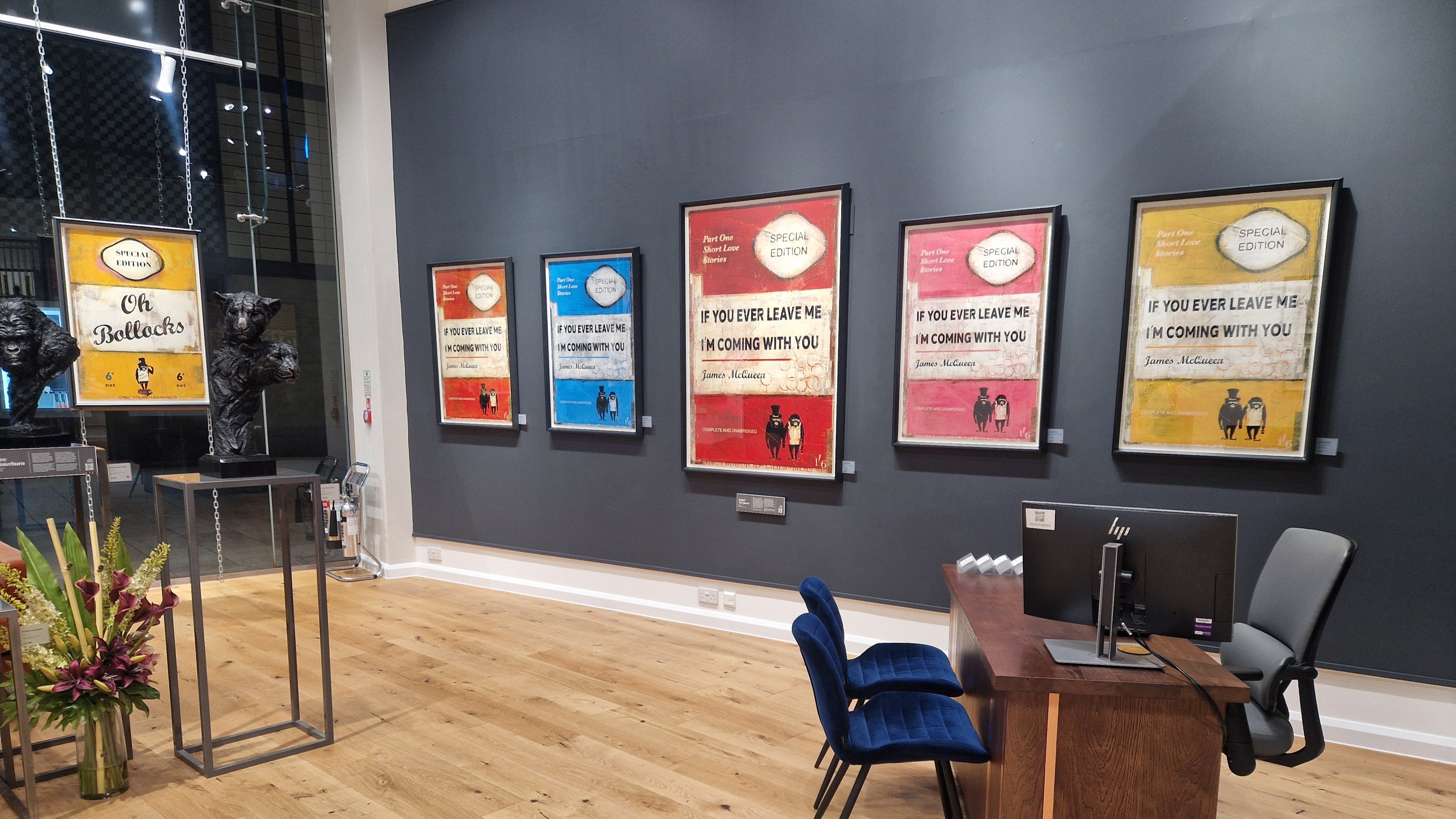 Product image 1 for james-mcqueen-If-You-Ever-Leave-Me-Im-Coming-With-You-framed-set-of-five