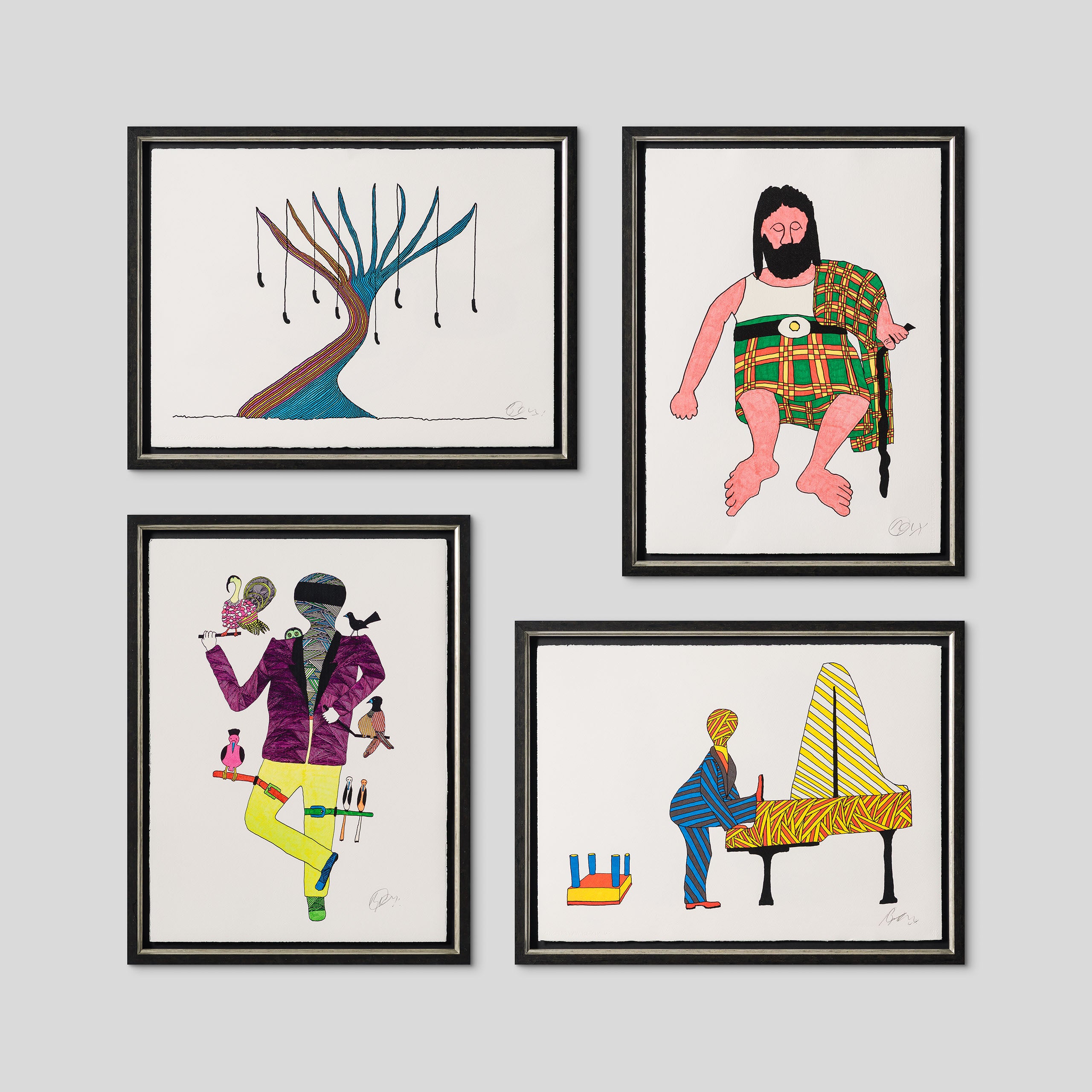 Born on a Rainy Day August 2025 | Framed set of Four