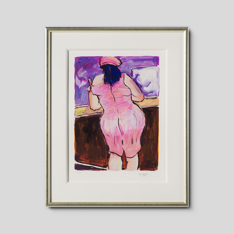 Woman In Red Lion Pub (2018)