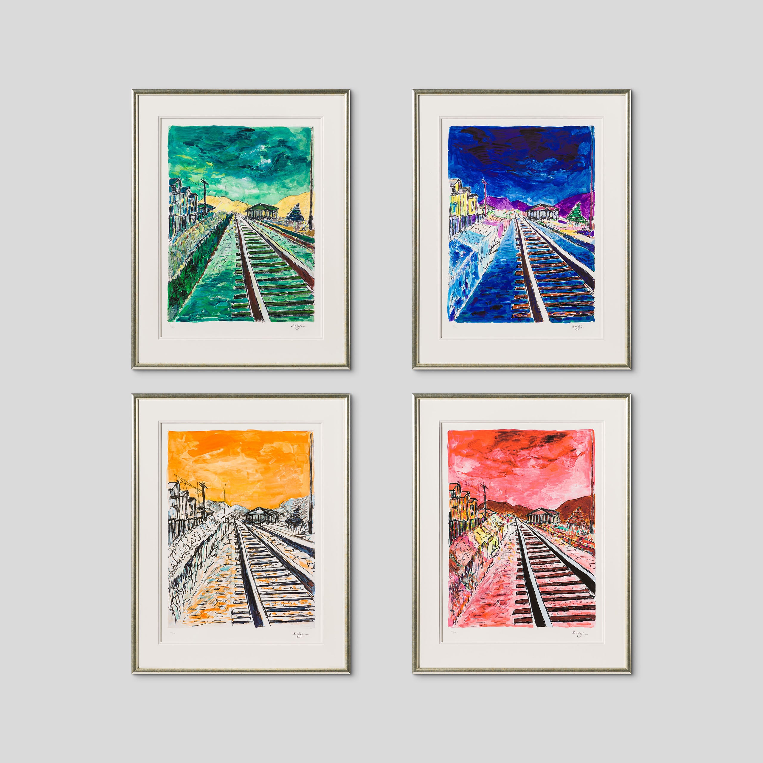 Train Tracks 2025 | Framed Set of Four