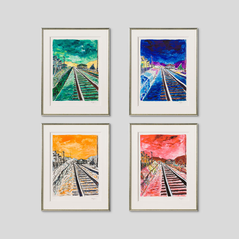 Train Tracks 2025 | Framed Set of Four