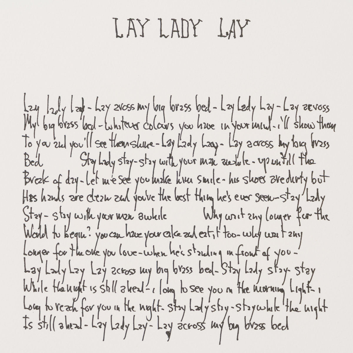 Lay Lady Lay
