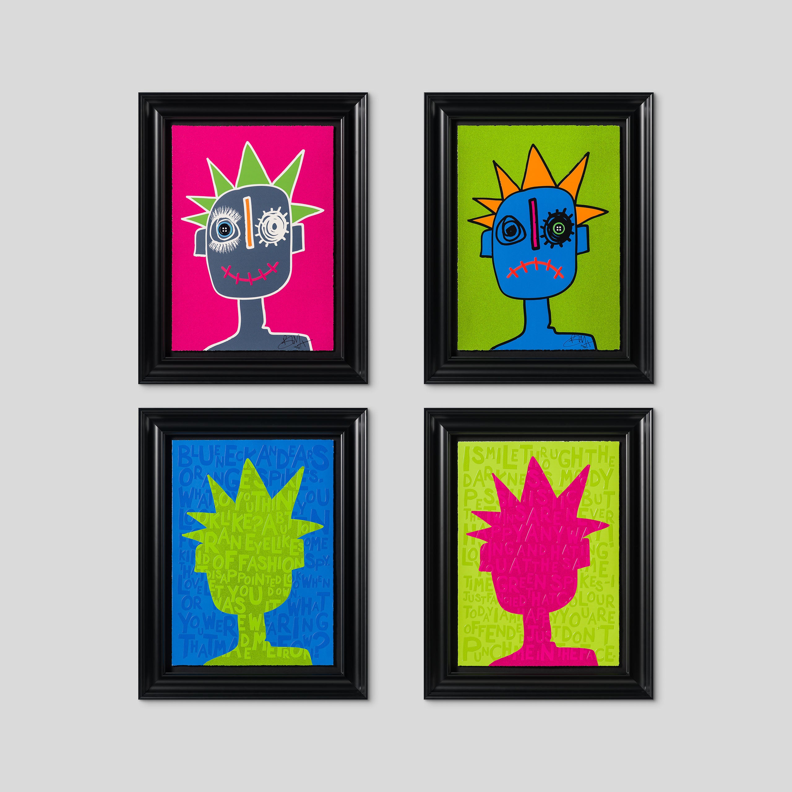 Punky Doodle Dandies 2025 | Framed Set of Four