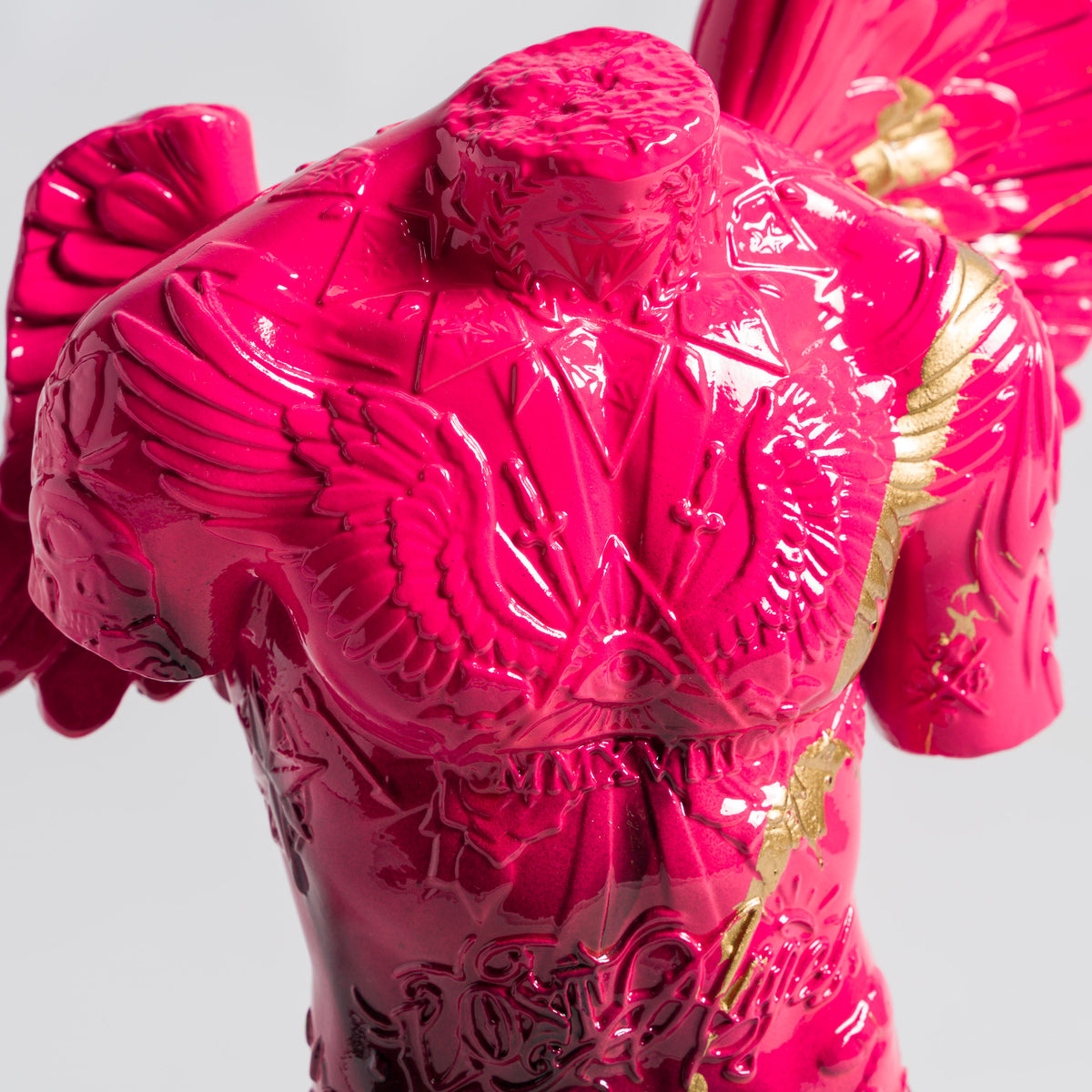 Fallen Angel | Mini Pink Red & Gold