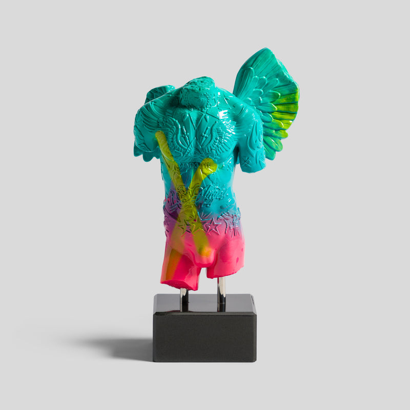 Fallen Angel (Mini Teal Pink & Green)