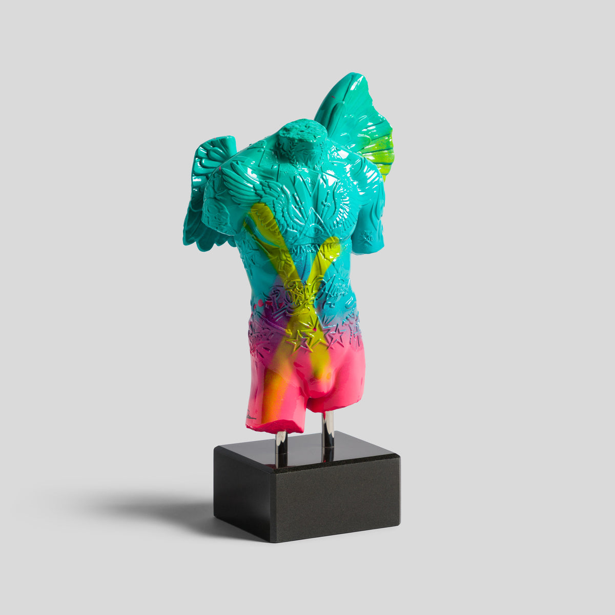 Fallen Angel (Mini Teal Pink & Green)