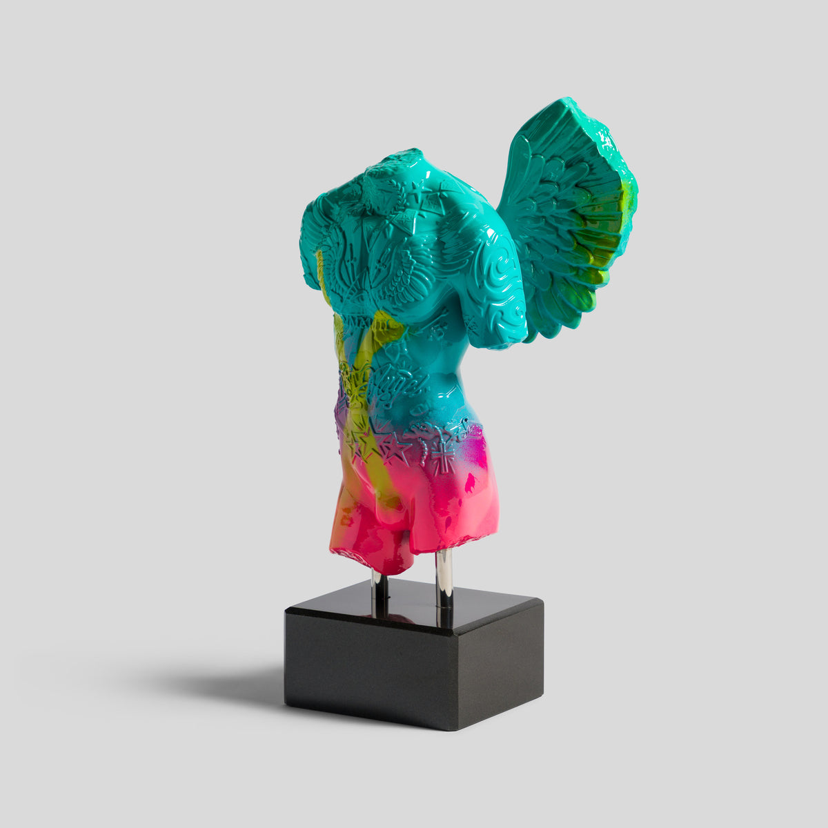 Fallen Angel (Mini Teal Pink & Green)
