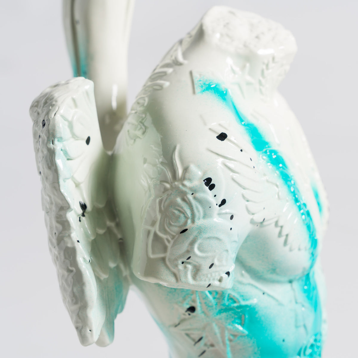 Fallen Angel | Mini White & Aqua