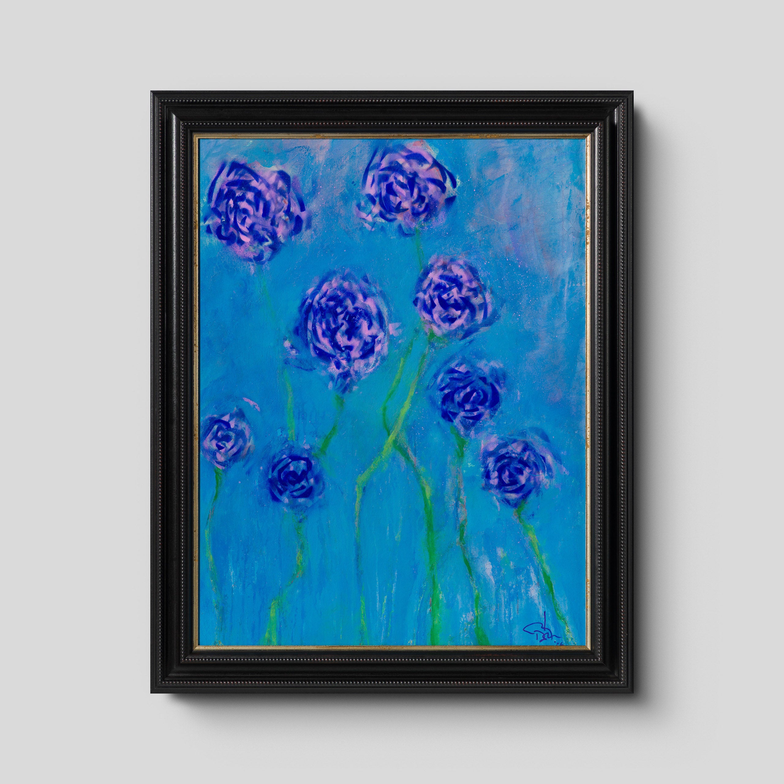 Yesterday's Flowers - Sky Blue, Purple And Lilac