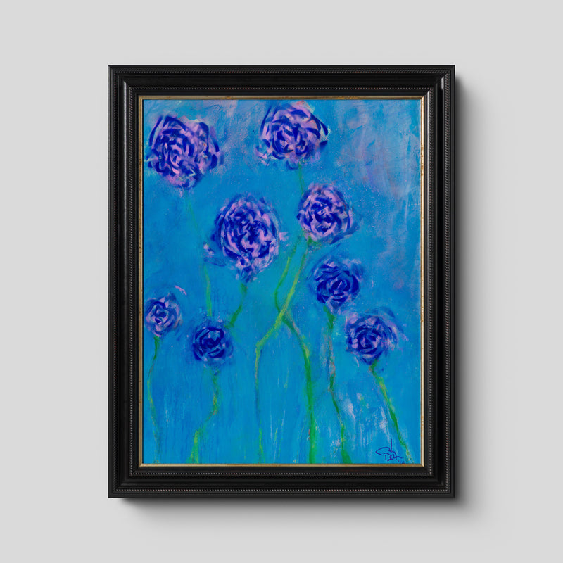 Yesterday's Flowers - Sky Blue, Purple And Lilac