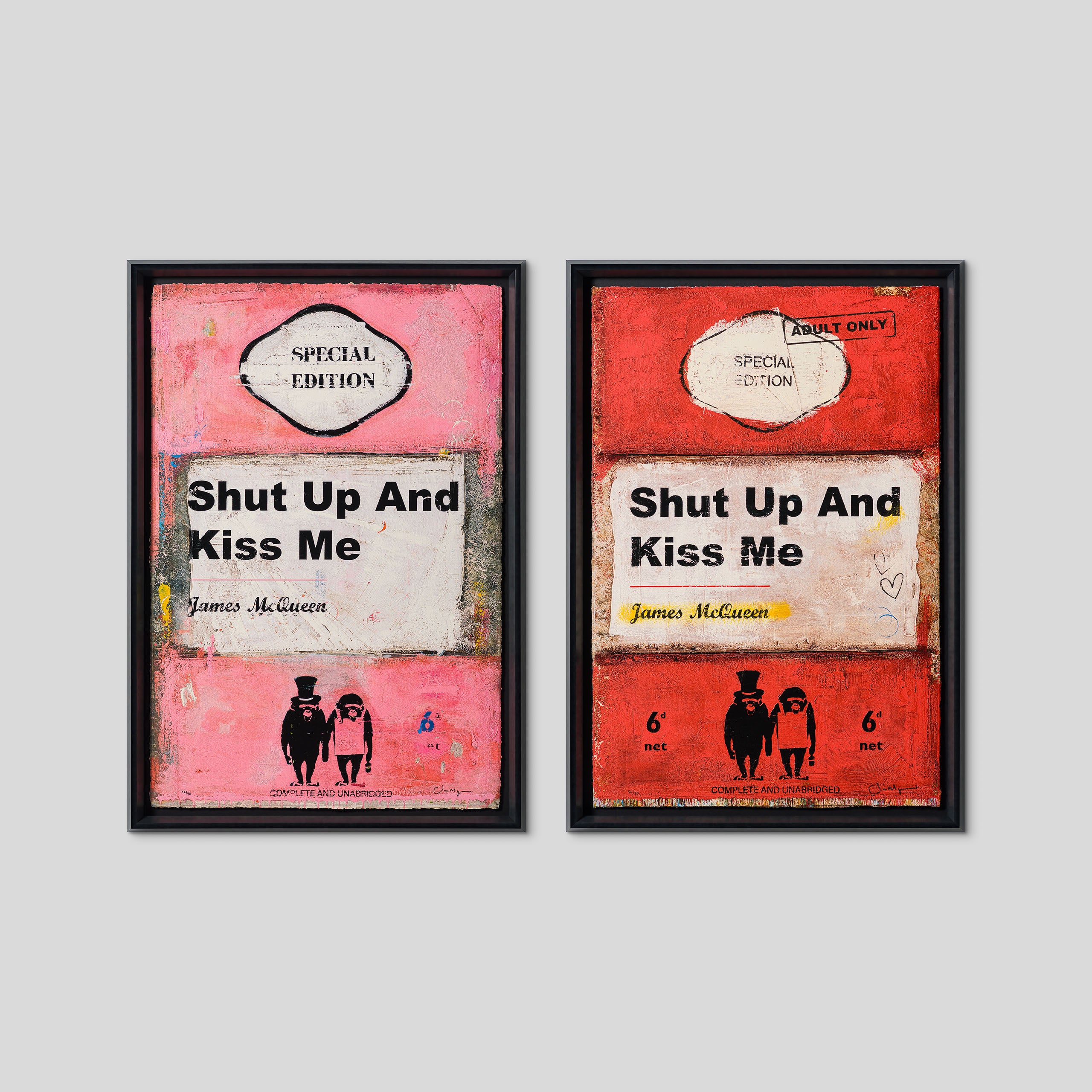 Shut Up and Kiss Me | Framed Set of Two