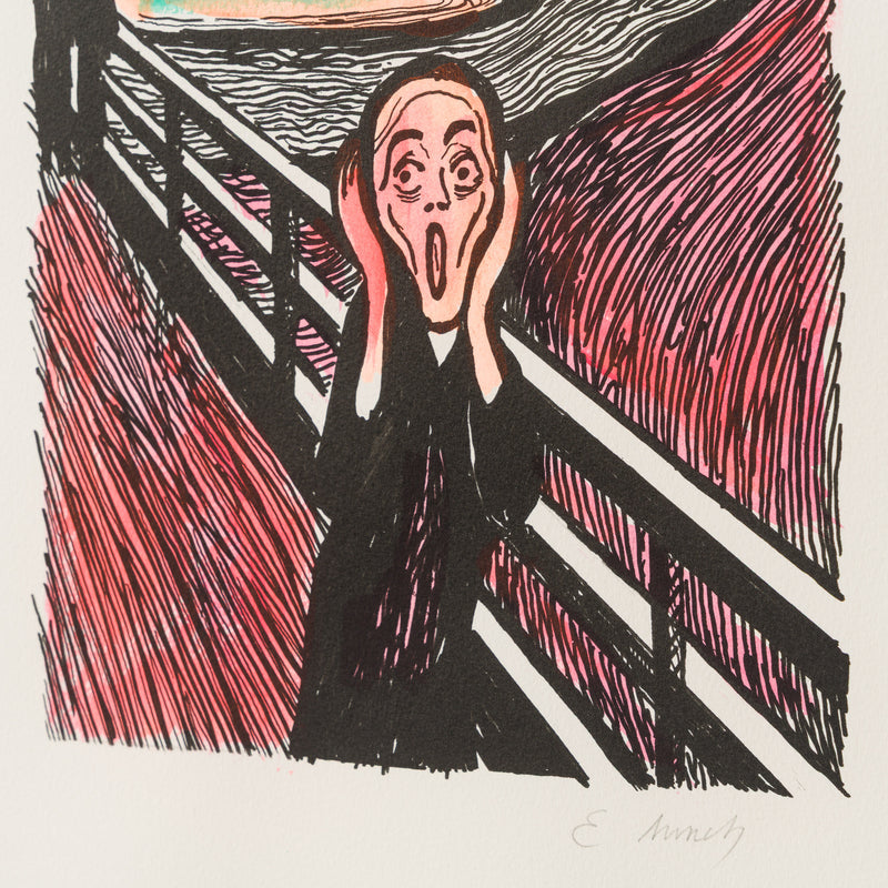 The Scream in the Style of Edvard Munch (1895) Unique I
