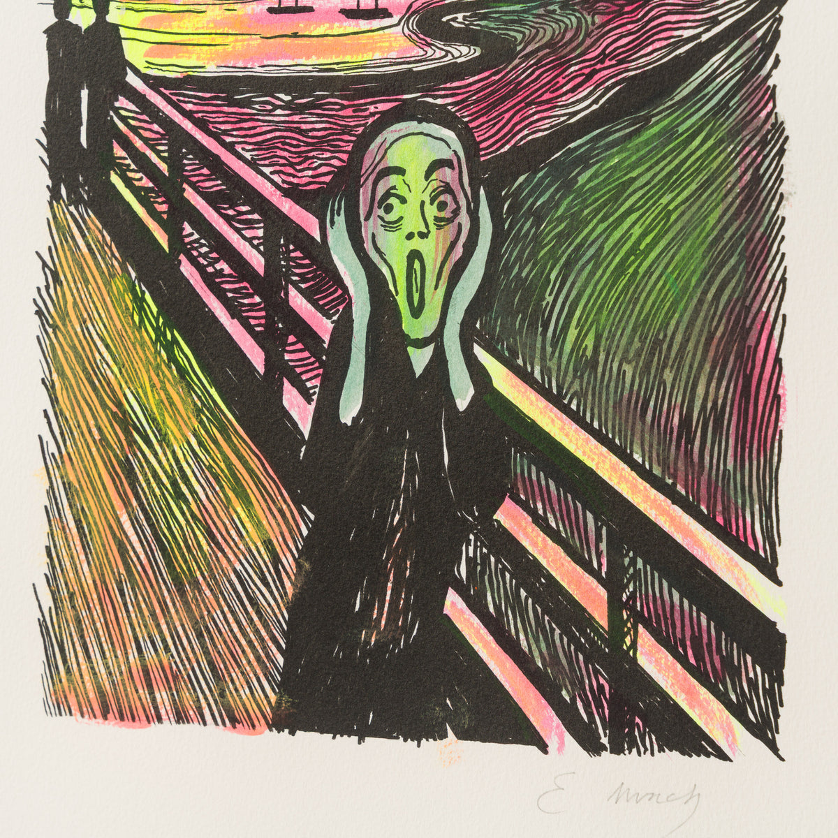 The Scream in the Style of Edvard Munch (1895) Unique IV
