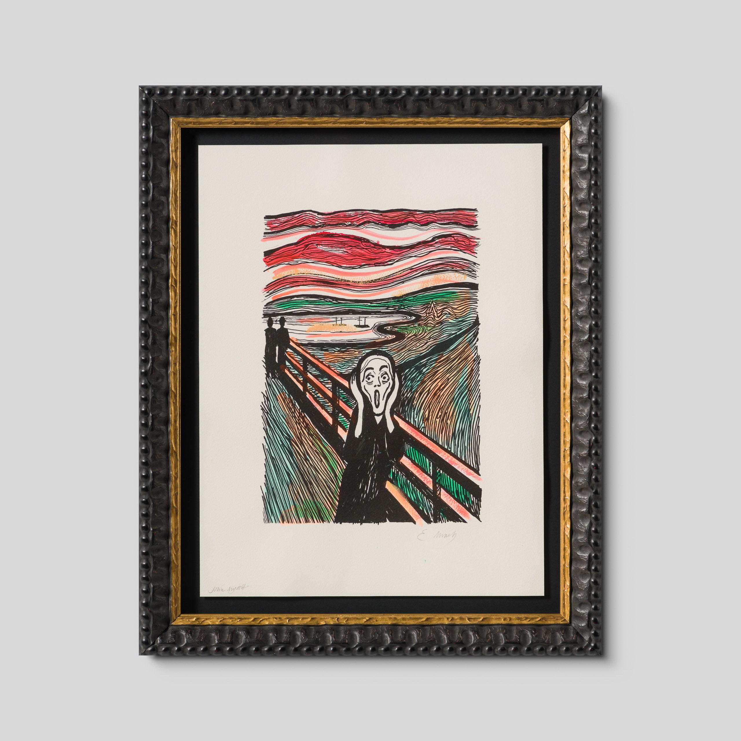 The Scream in the Style of Edvard Munch (1895) Unique V