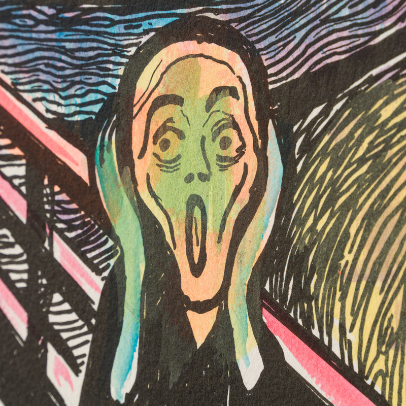 The Scream in the Style of Edvard Munch (1895) Unique VII