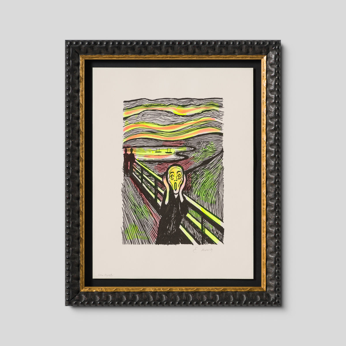The Scream in the Style of Edvard Munch (1895) Unique VIII