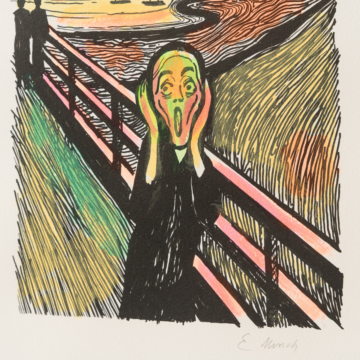 The Scream in the Style of Edvard Munch (1895) Unique IX