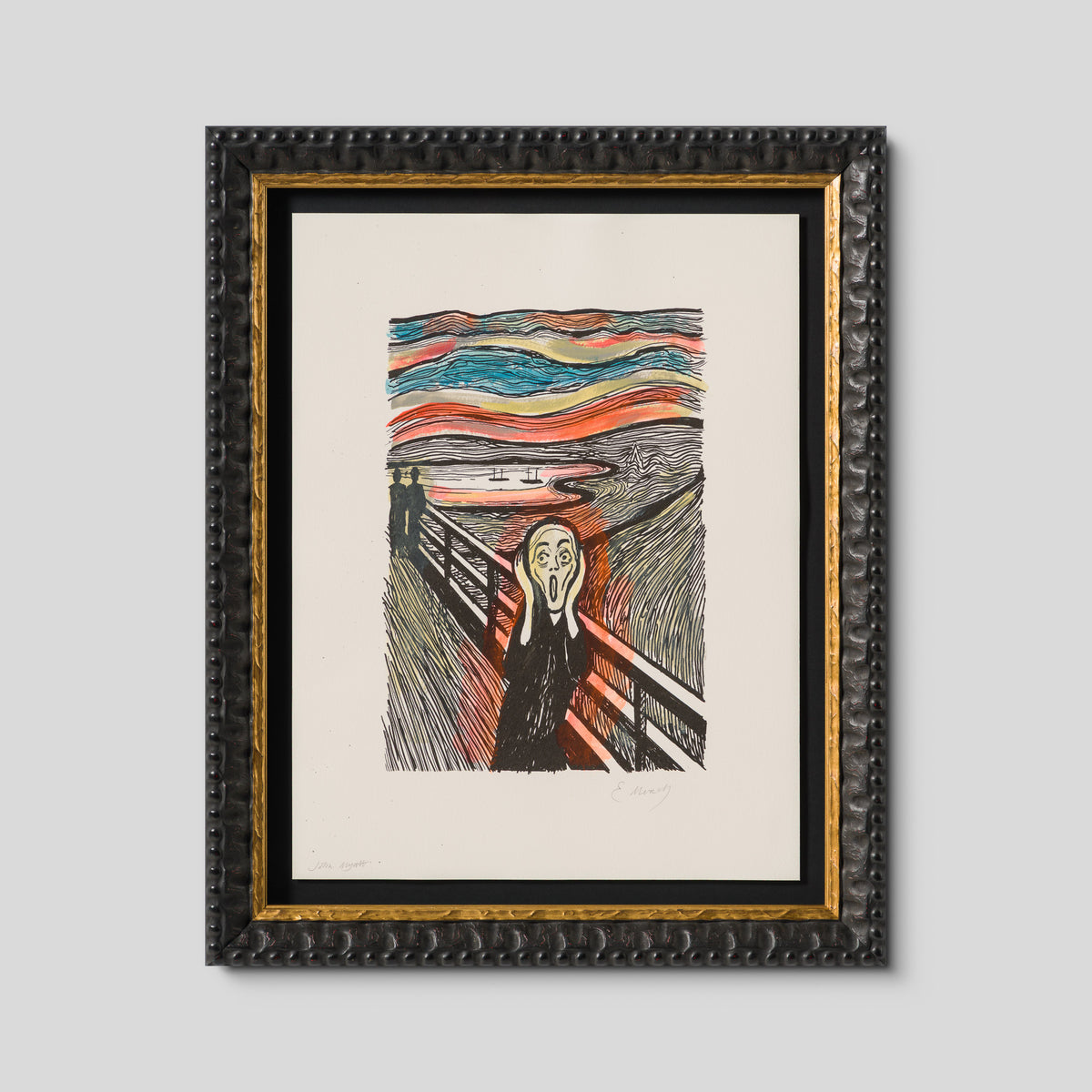 The Scream in the Style of Edvard Munch (1895) Unique X