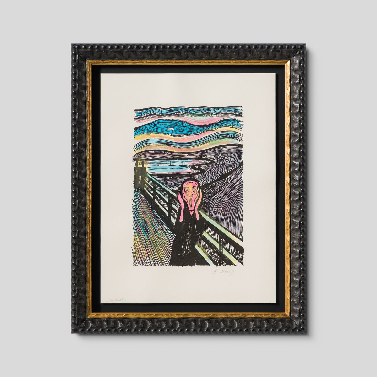 The Scream in the Style of Edvard Munch (1895) Unique XII