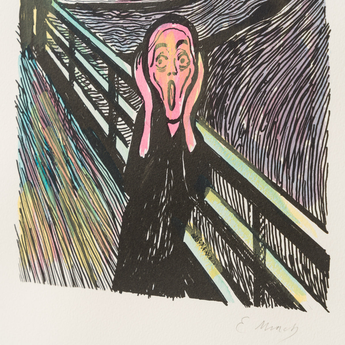 The Scream in the Style of Edvard Munch (1895) Unique XII
