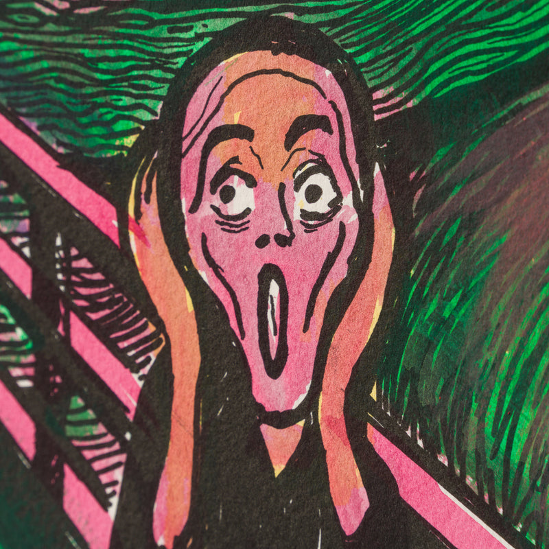 The Scream in the Style of Edvard Munch (1895) Unique XIV