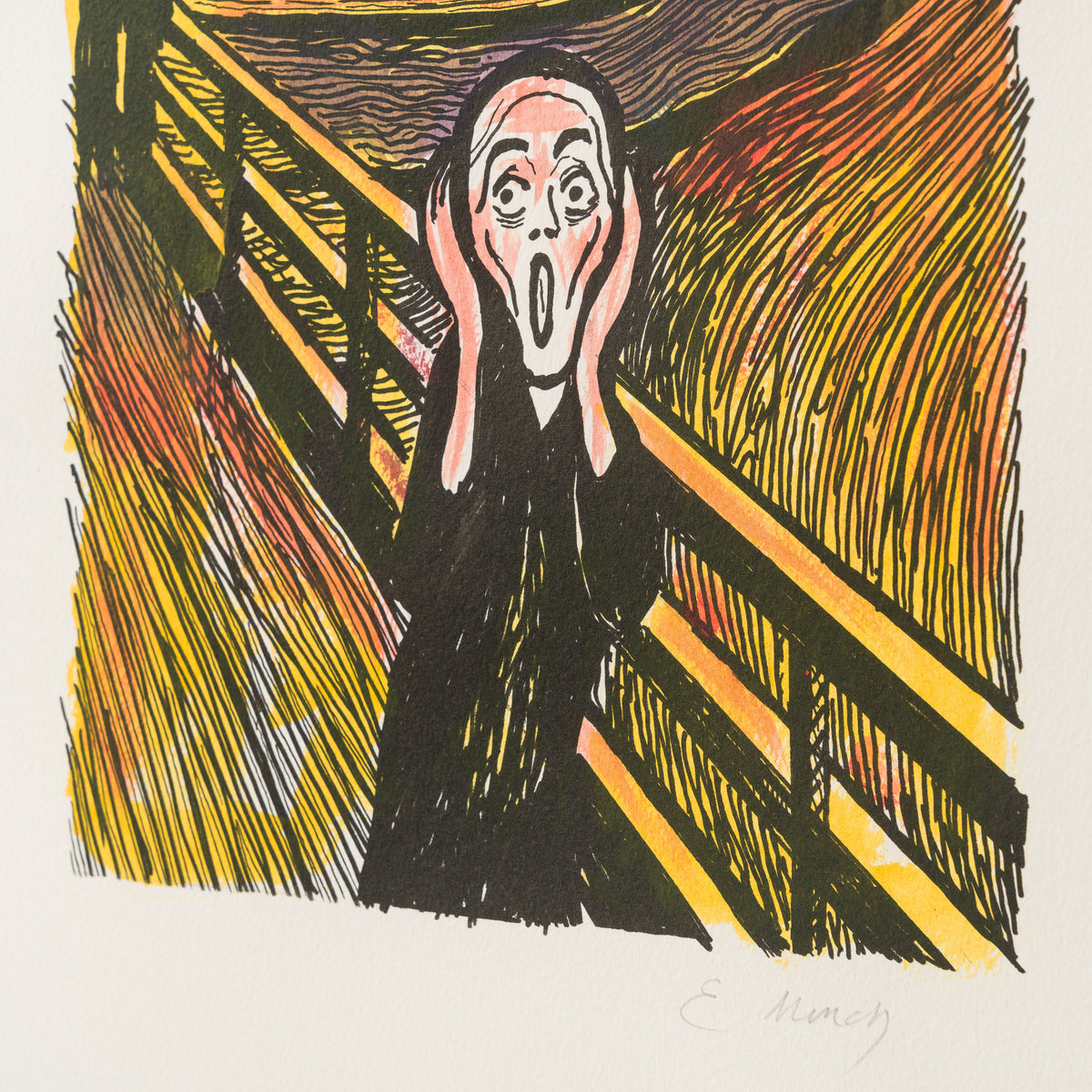 The Scream in the Style of Edvard Munch (1895) Unique XVI