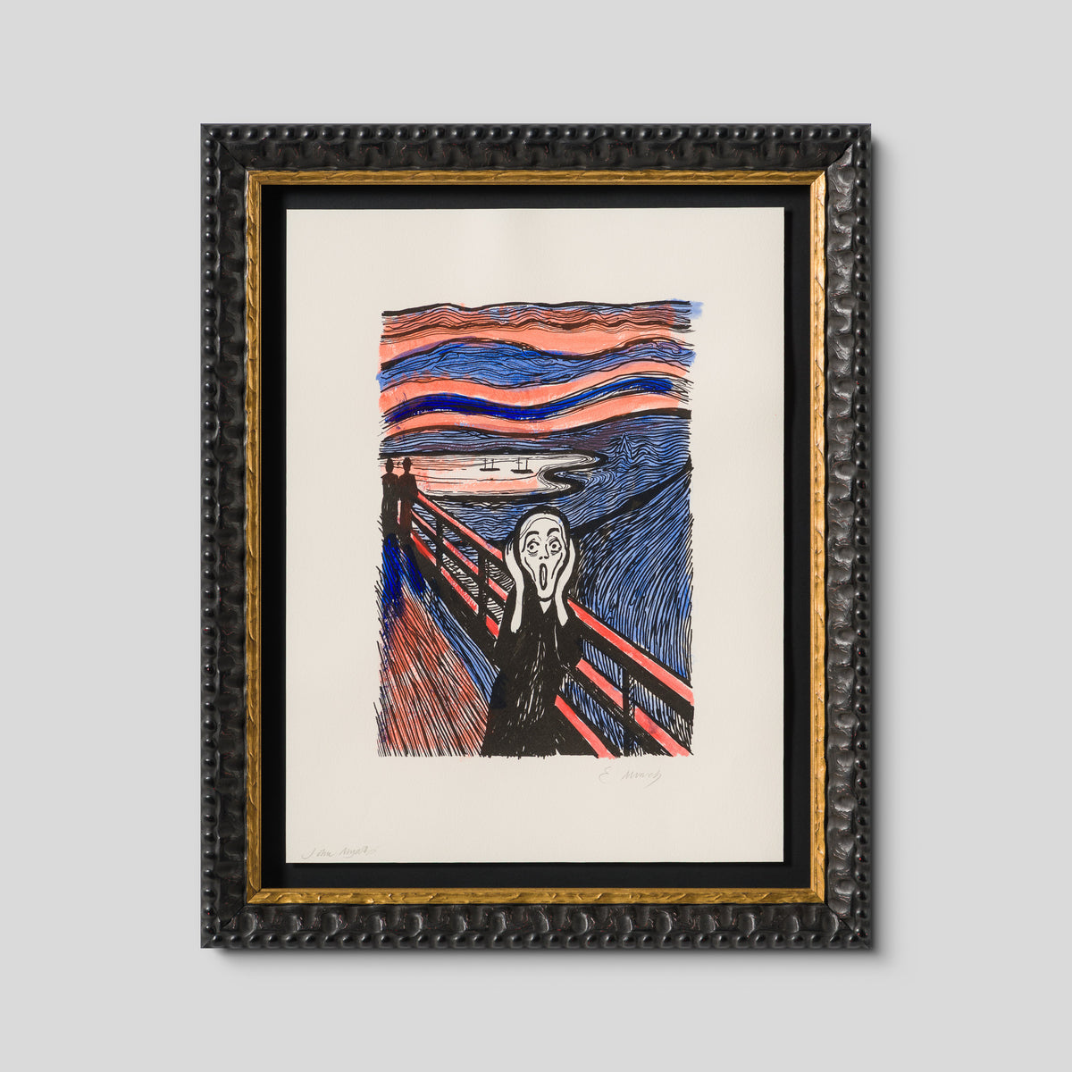 The Scream in the Style of Edvard Munch (1895) Unique XVII