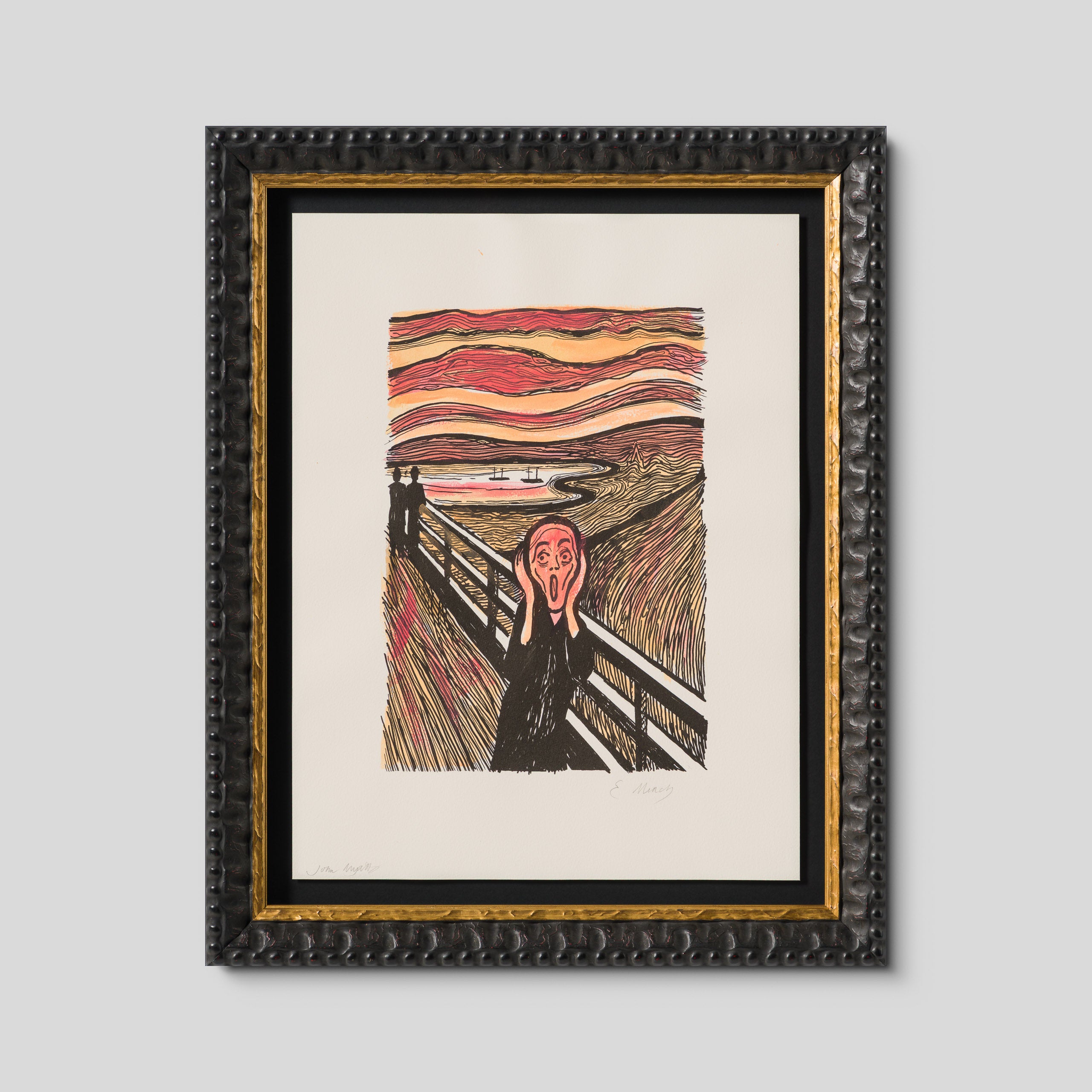The Scream in the Style of Edvard Munch (1895) Unique XVIII