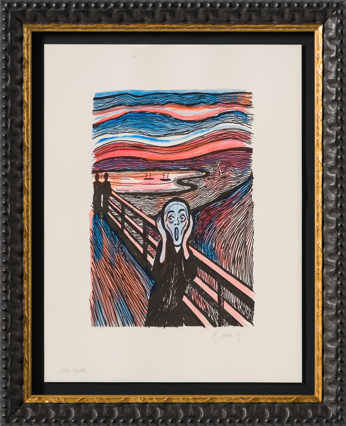 The Scream in the Style of Edvard Munch (1895) Unique XXV