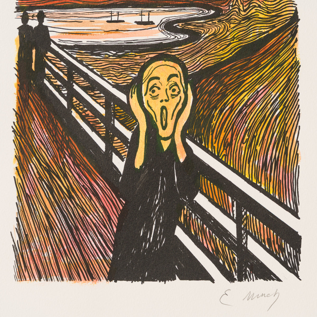 The Scream in the Style of Edvard Munch (1895) Unique XXVII
