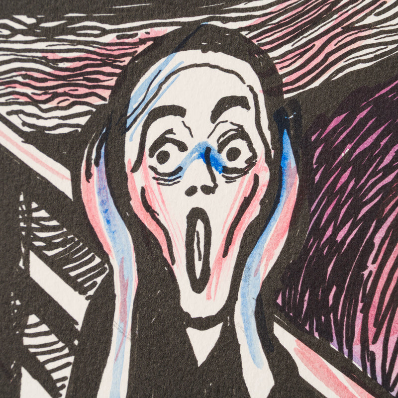 The Scream in the Style of Edvard Munch (1895) Unique XXXIII