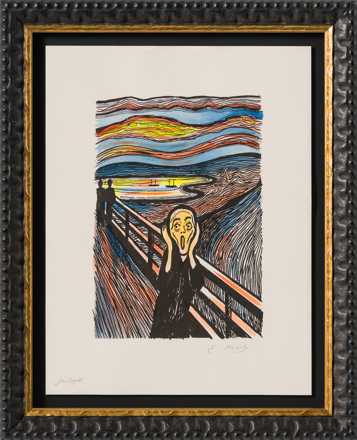 The Scream in the Style of Edvard Munch (1895) Unique XXXVIII