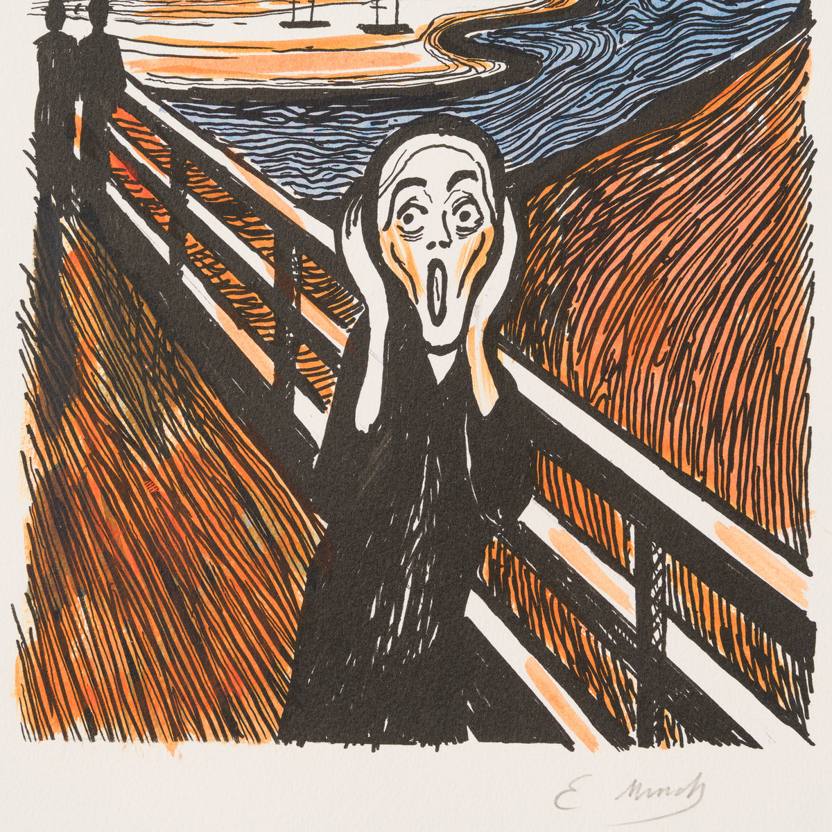 The Scream in the Style of Edvard Munch (1895) Unique XXXIX