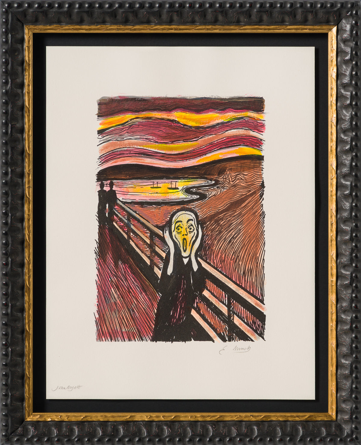 The Scream in the Style of Edvard Munch (1895) Unique XLI
