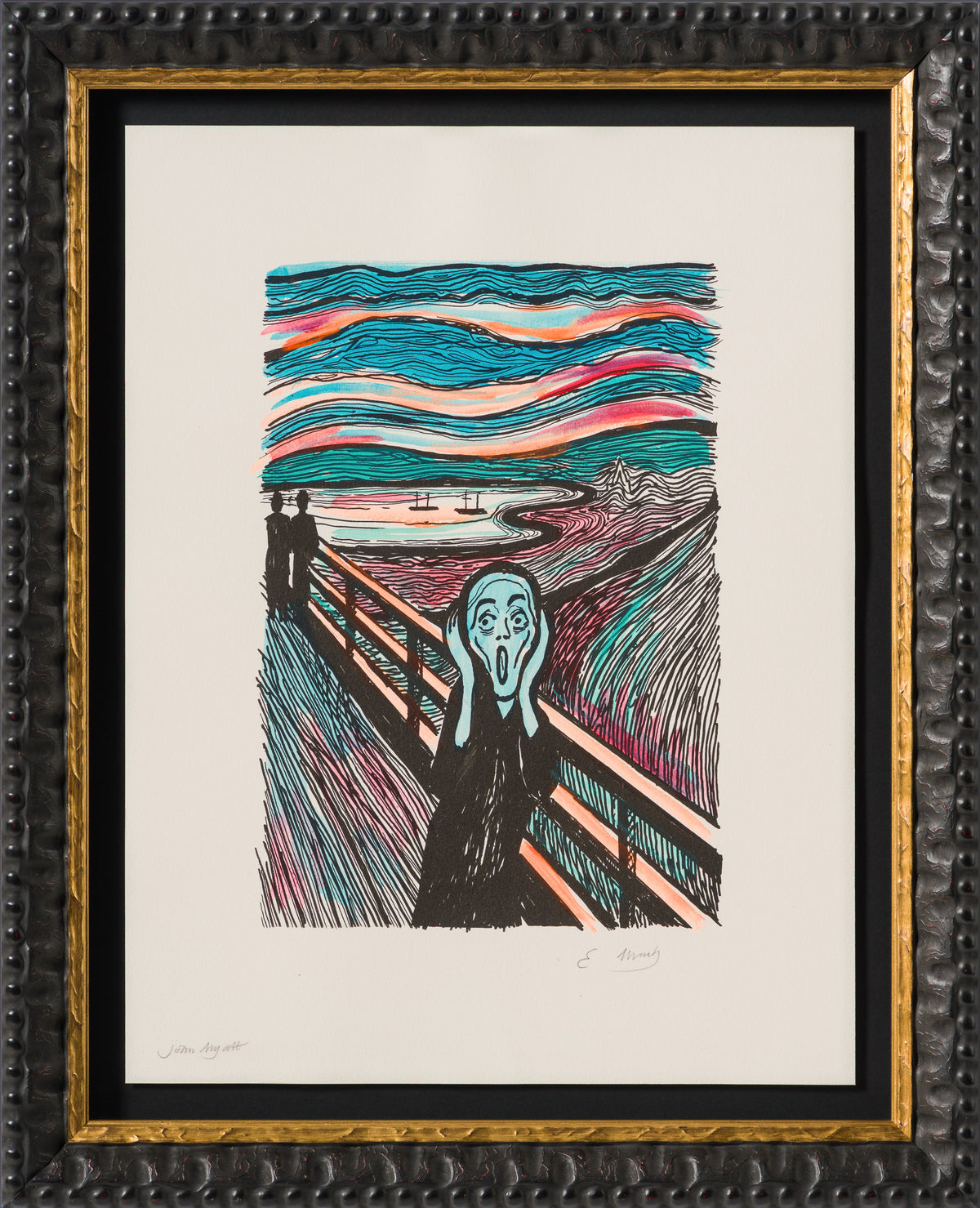 The Scream in the Style of Edvard Munch (1895) Unique XLIII