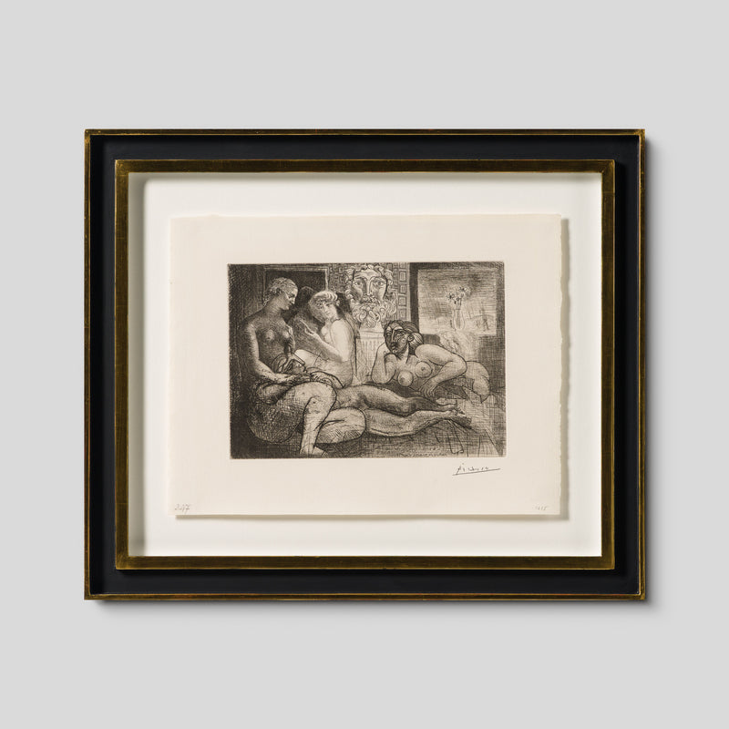 Quatre Femmes Nues et tête sculptée, from the Vollard Suite, 10 March 1934