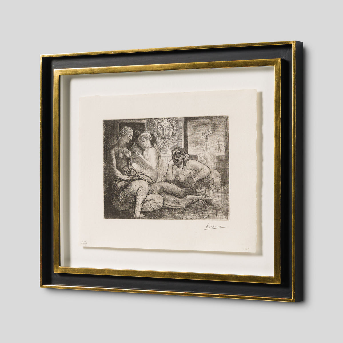 Quatre Femmes Nues et tête sculptée, from the Vollard Suite, 10 March 1934