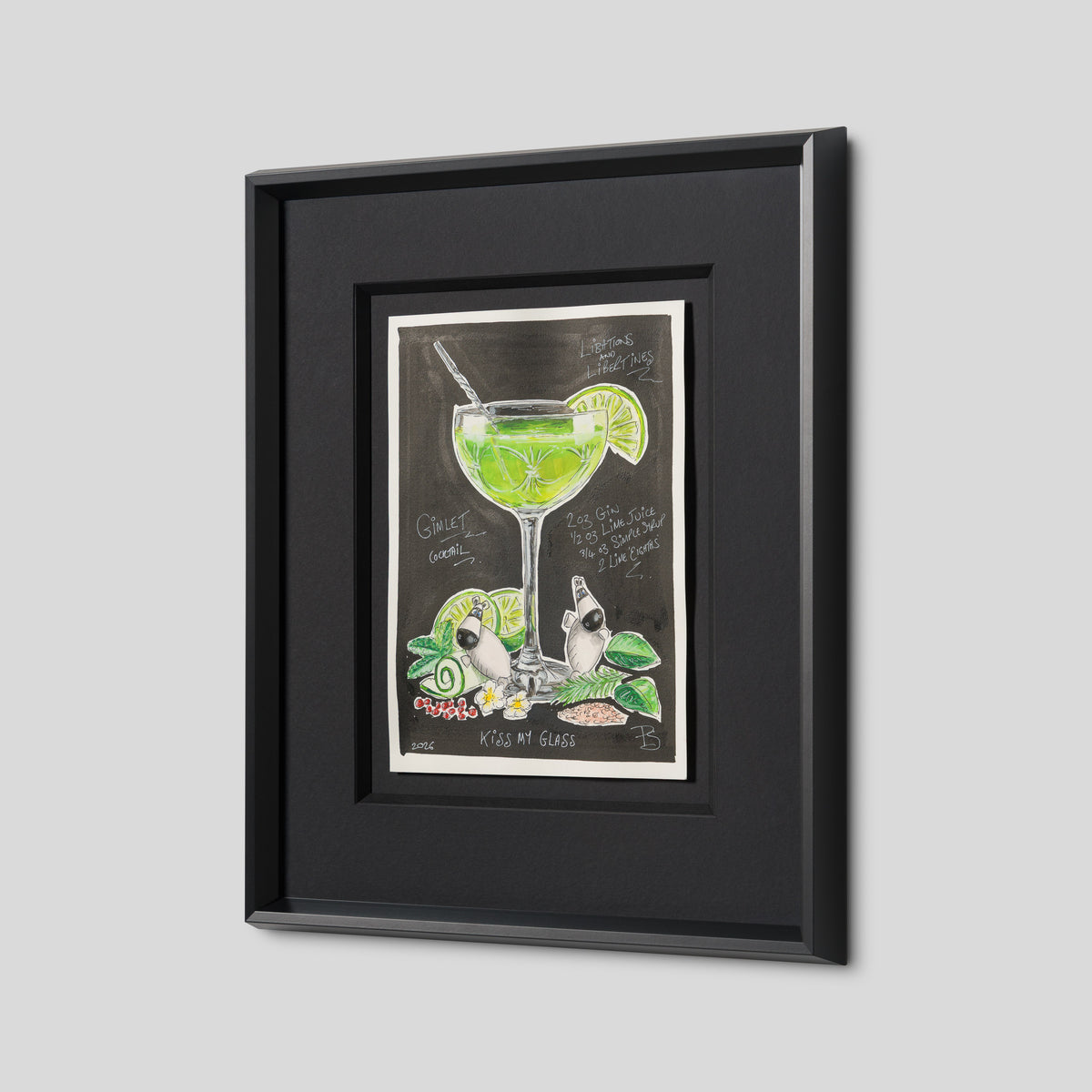Kiss My Glass (Gouache)
