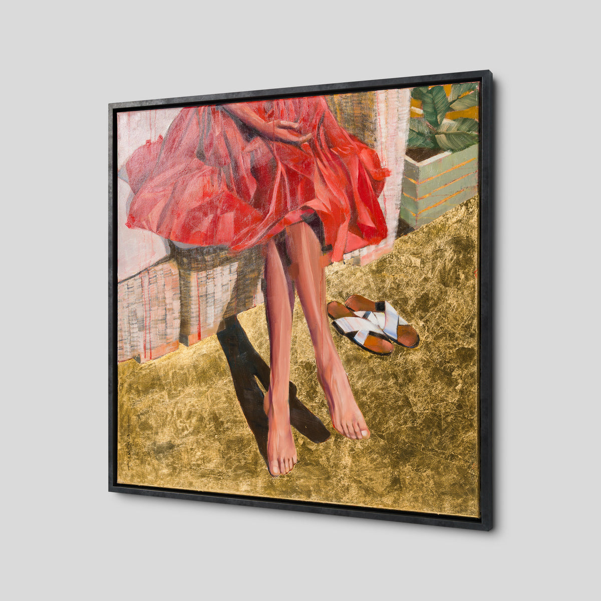 L'Attente En Robe Rouge