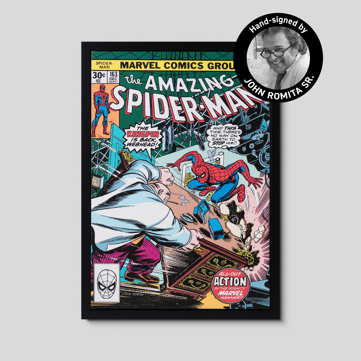 Amazing Spider-Man #163 | Hand-signed by John Romita Sr.