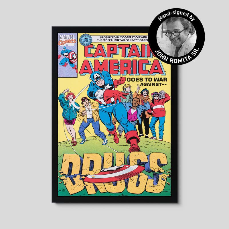 Captain America Goes To War Against Drugs | Hand-signed by John Romita Sr.