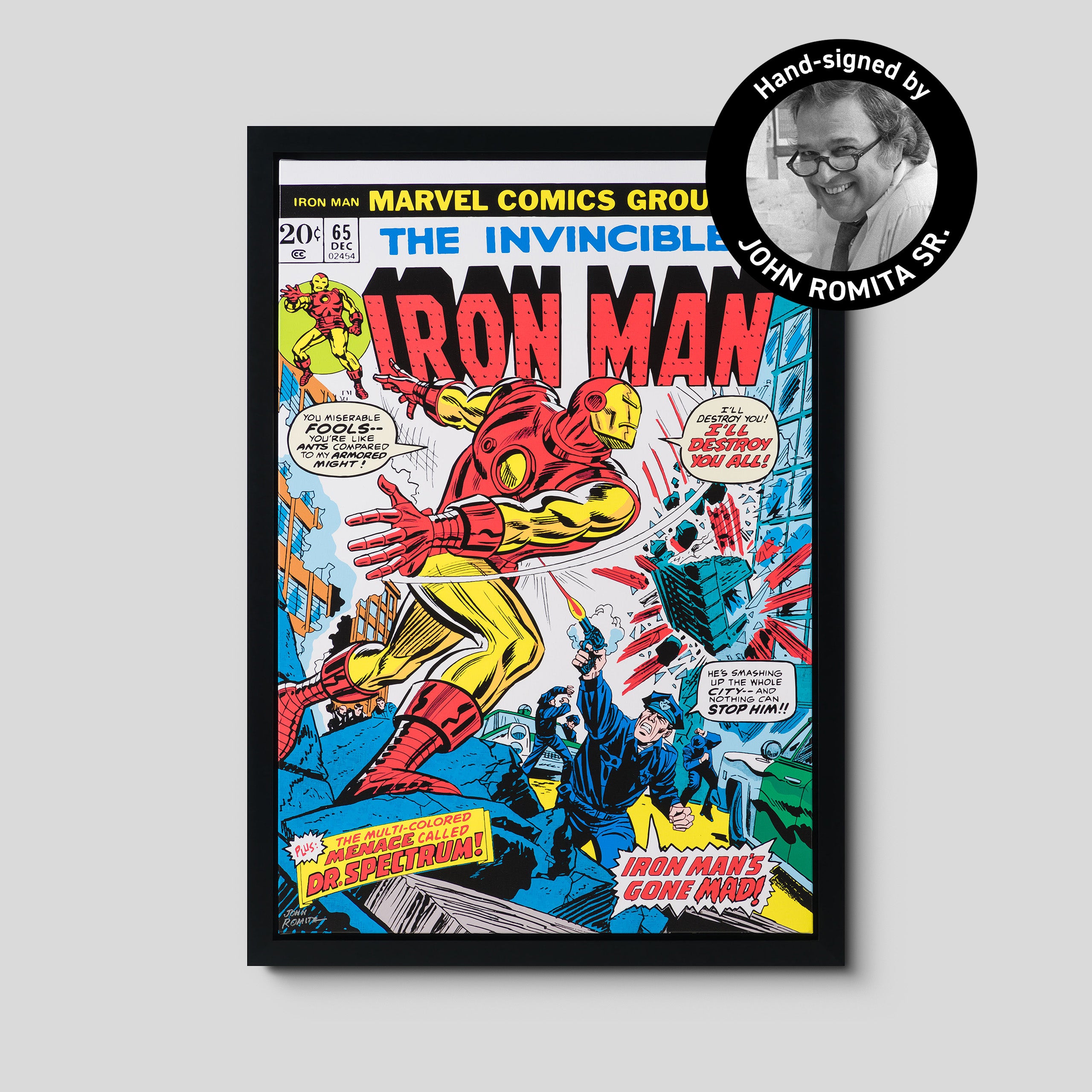 Invincible Iron Man #65 | Hand-signed by John Romita Sr.