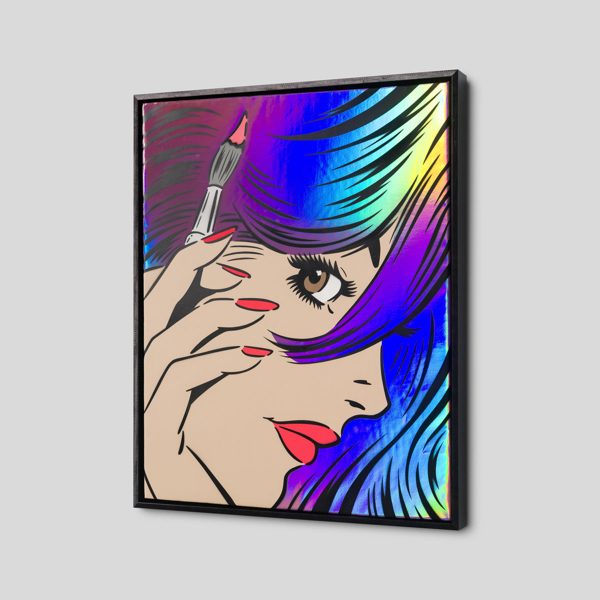A Moment of Reflection - Pink Holographic Hair