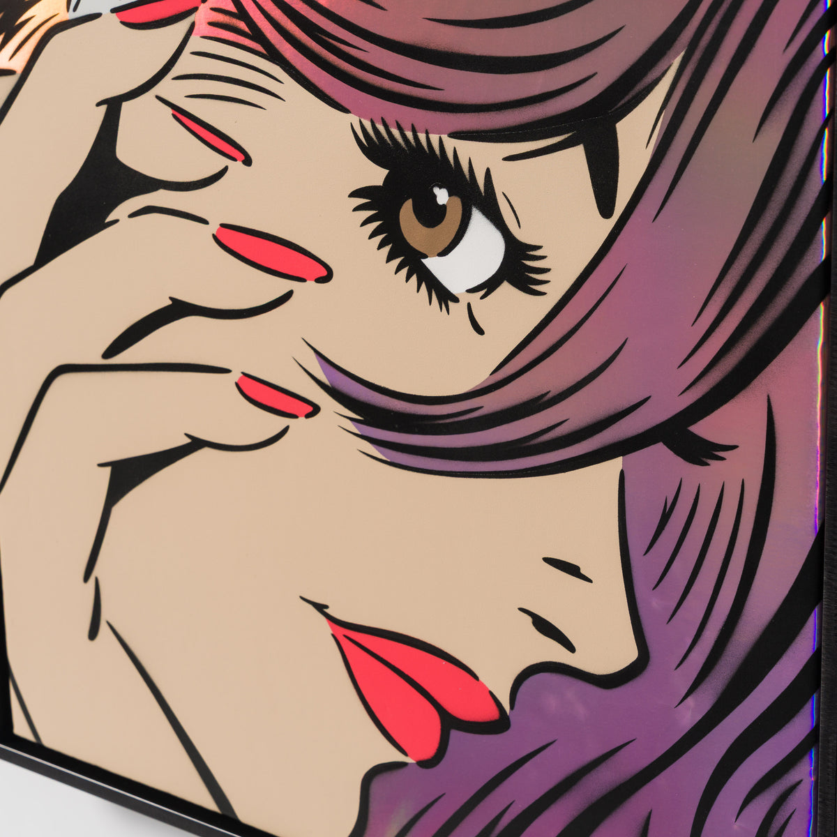 A Moment of Reflection - Pink Holographic Hair