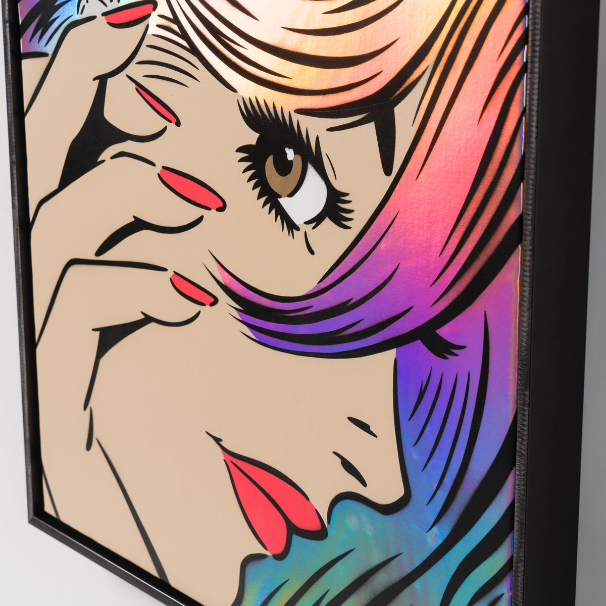 A Moment of Reflection - Pink Holographic Hair