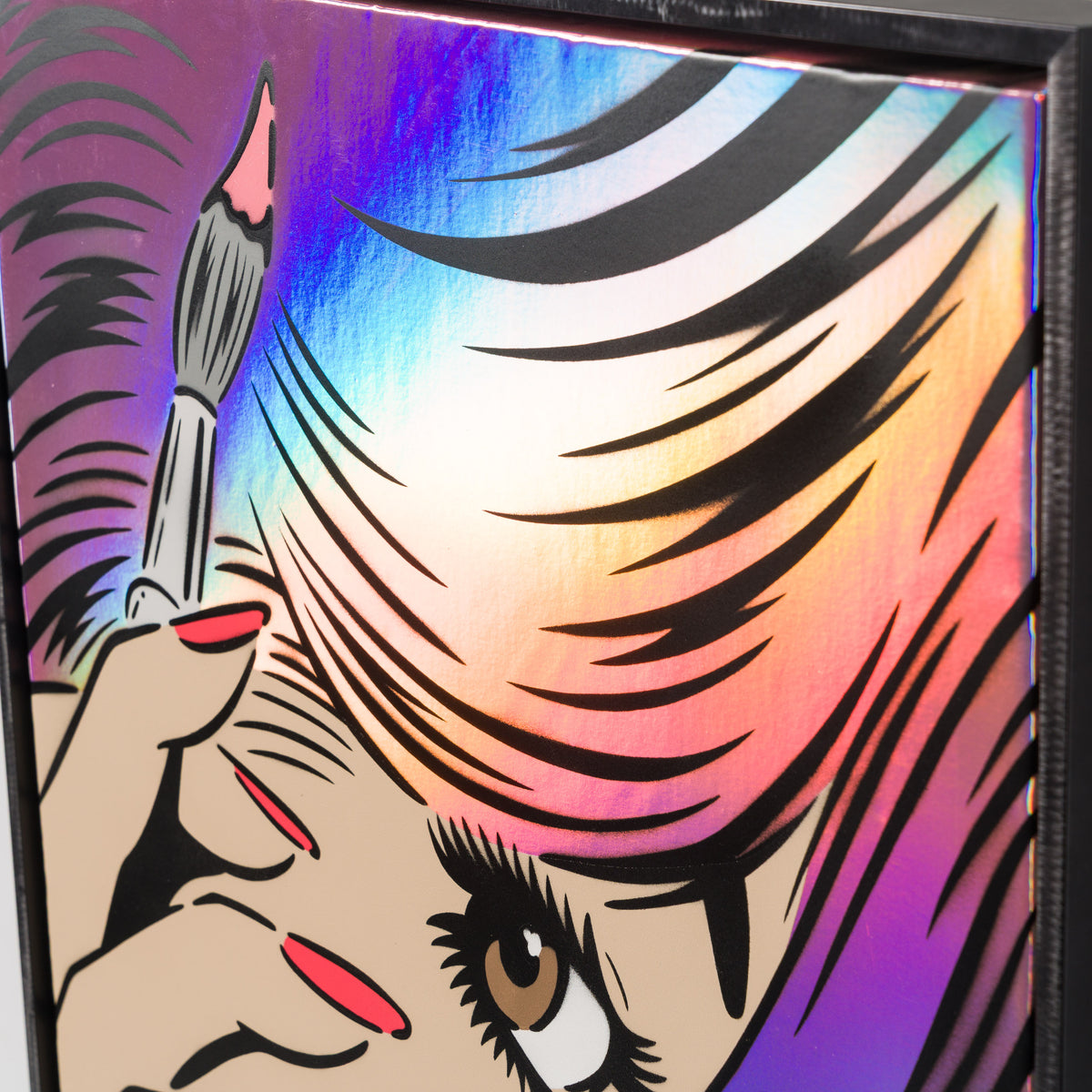 A Moment of Reflection - Pink Holographic Hair