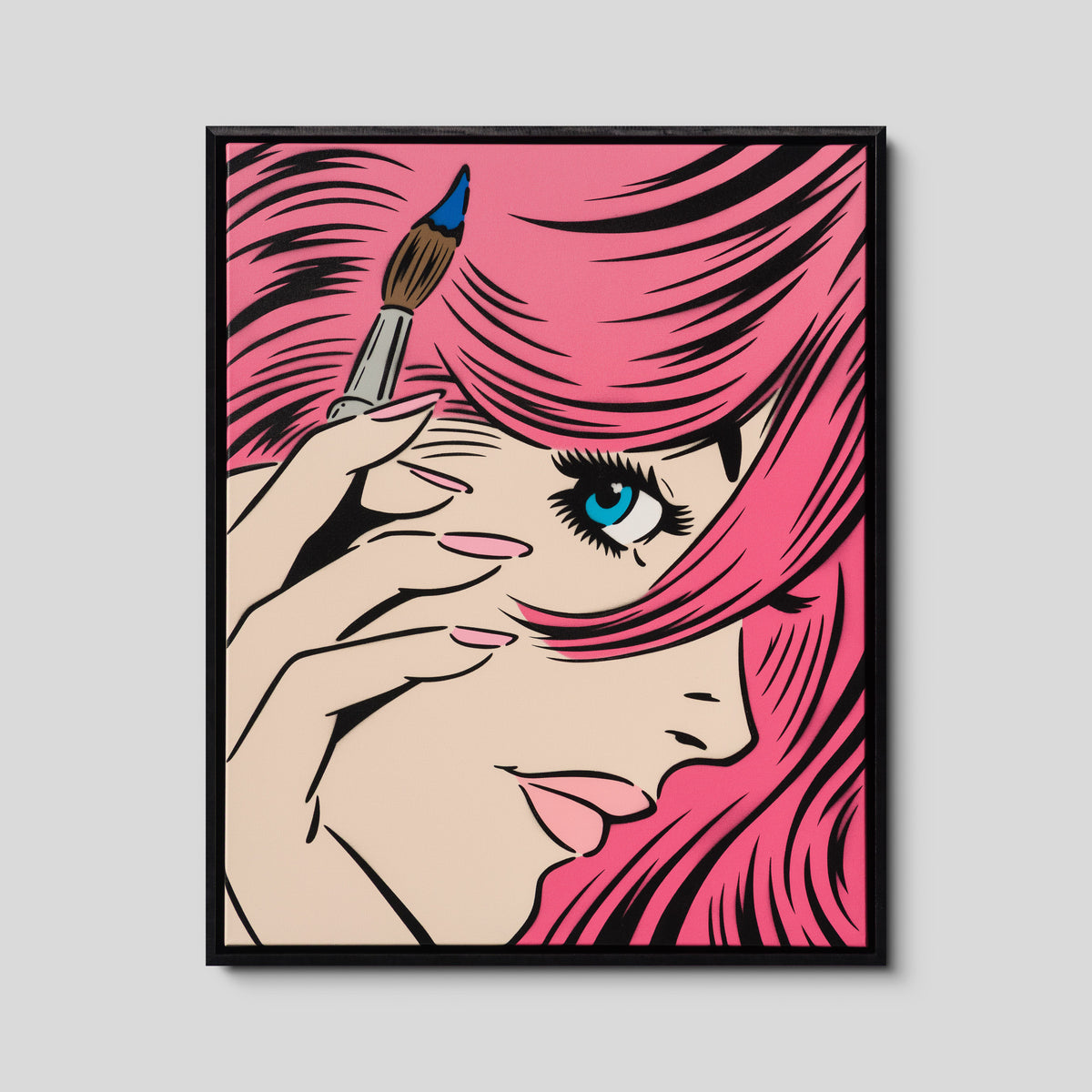 A Moment of Reflection - Pink Hair