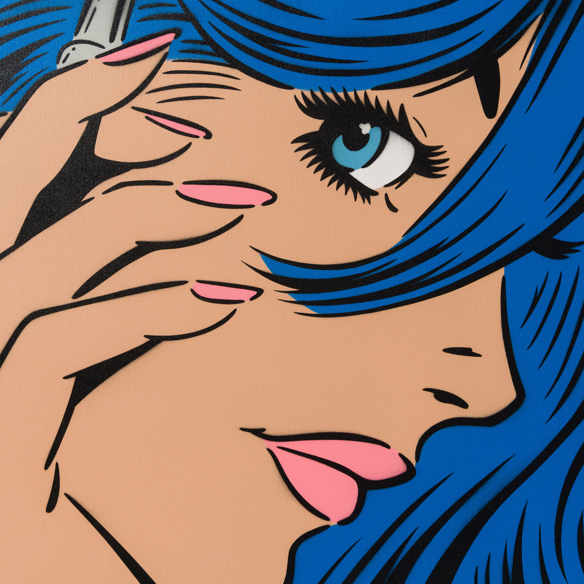 A Moment of Reflection - Blue Hair