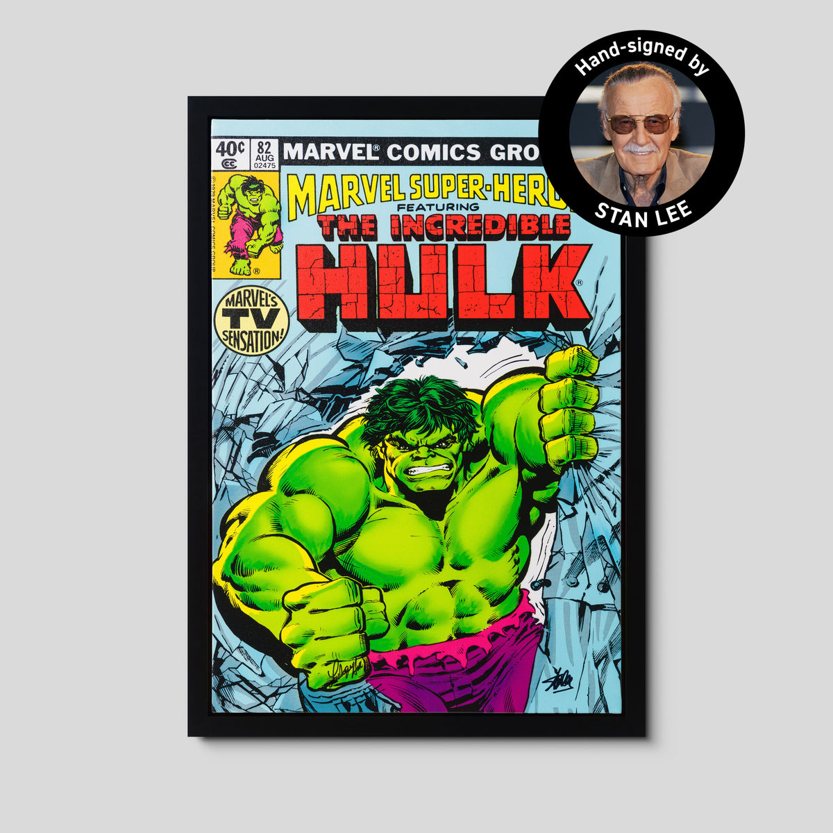 Marvel Super-Heroes Featuring The Incredible Hulk #82 - Marvel's TV Sensation | Hand-signed by Stan Lee