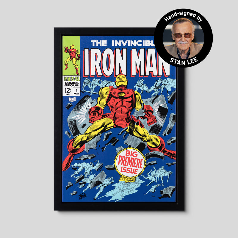 The Invincible Iron Man #1 - Big Premiere Issue | Boxed canvas | Hand-signed by Stan Lee